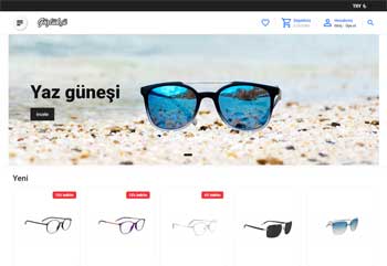 Gözlükçüler için eticaret sayfası