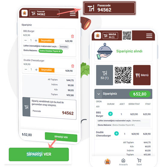QR Menü Sipariş Ödeme